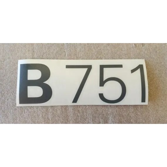 Dekal Modellbeteckni ng B751